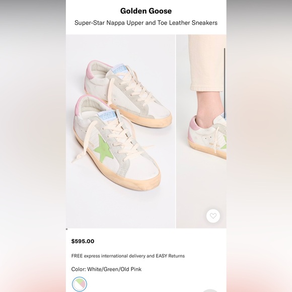 Authentic GOLDEN GOOSE Super-Star Nappa Upper and Toe Leather Sneakers - Picture 1 of 17